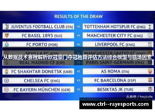 从数据战术赛程解析欧冠豪门夺冠胜算评估方法综合模型与临场因素
