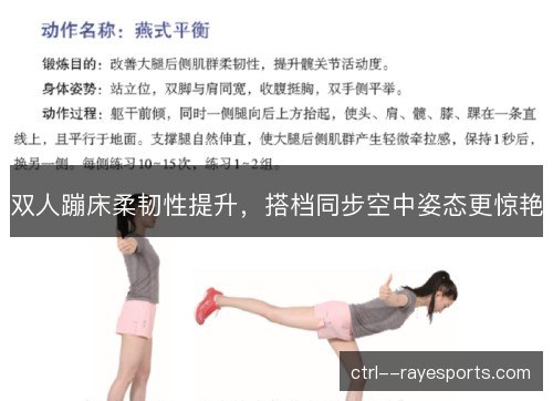 双人蹦床柔韧性提升，搭档同步空中姿态更惊艳